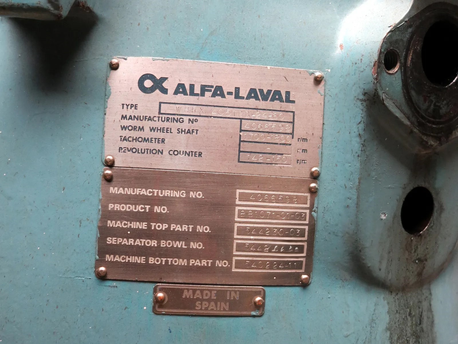 Alfa Laval WHPX 405 TGD-24-60