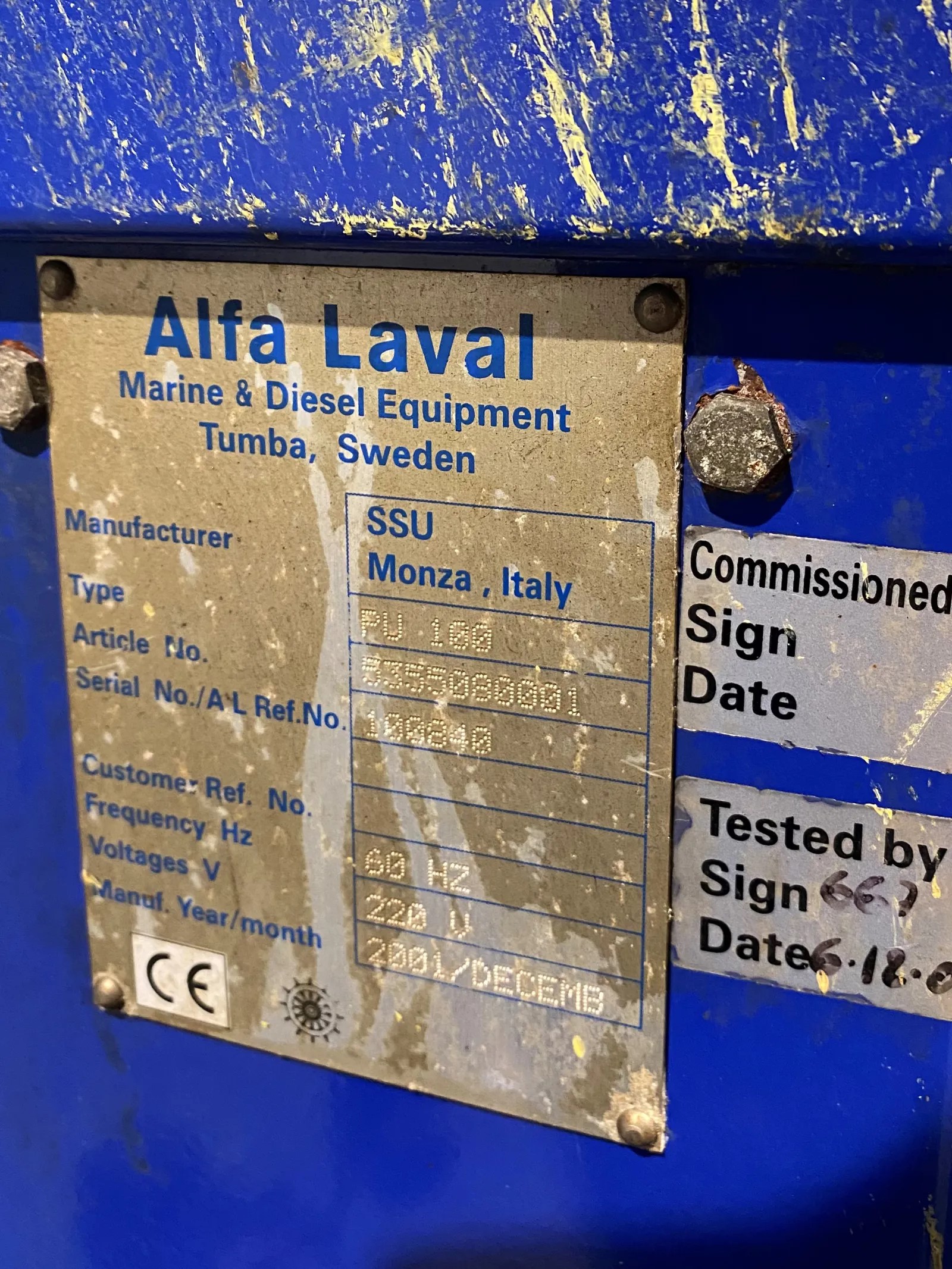 Alfa Laval PU100